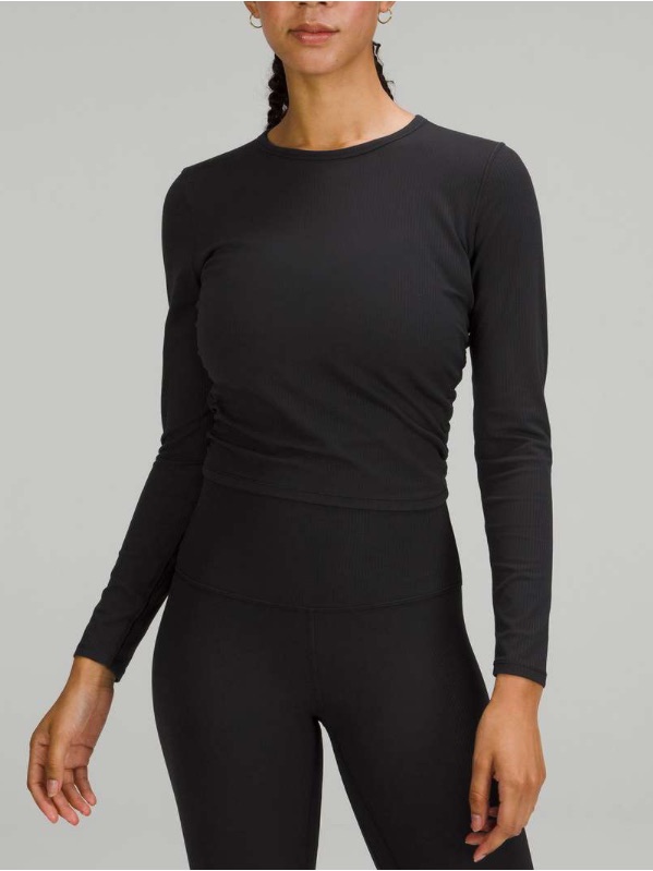 Lululemon All It Takes Long Sleeve Shirt *Ribbed Nulu Black